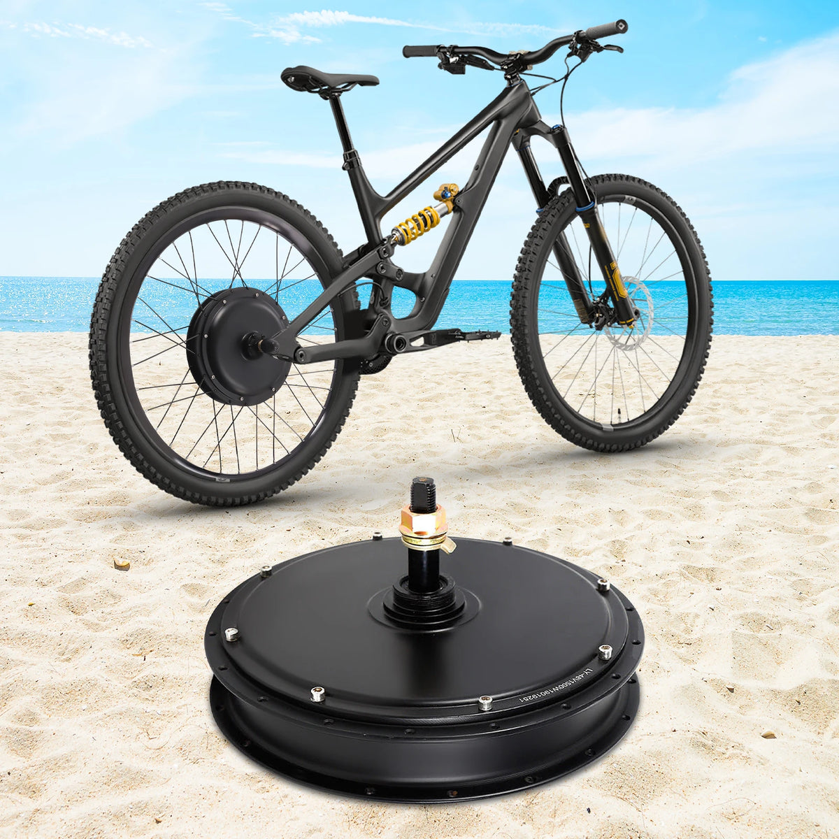 48V 1500W bürstenloser Hinterradnabenmotor für E-Bike-Umrüstungen