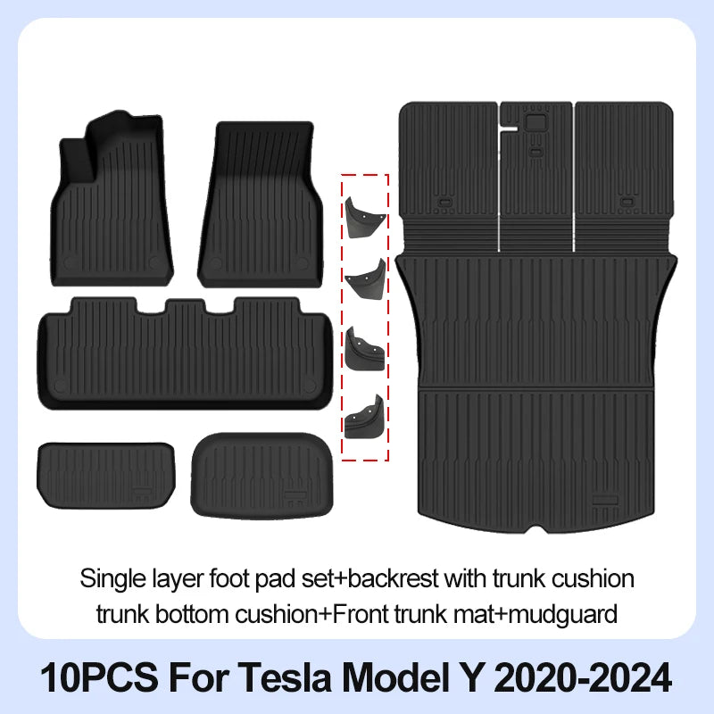 Tesla Model Y 2020-2024 TPE-Fußmatten und rutschfeste Innenauskleidungen