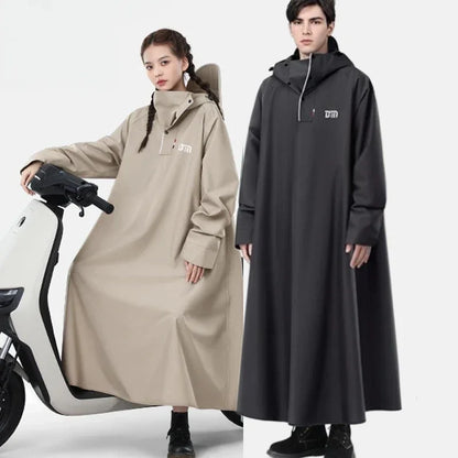 Adult Waterproof One-Piece Cycling Rain Poncho for E-Bikes