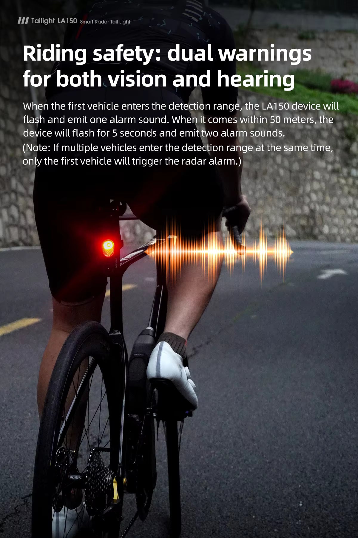CYCLAMI LA150 Smart Radar Bike Tail Light