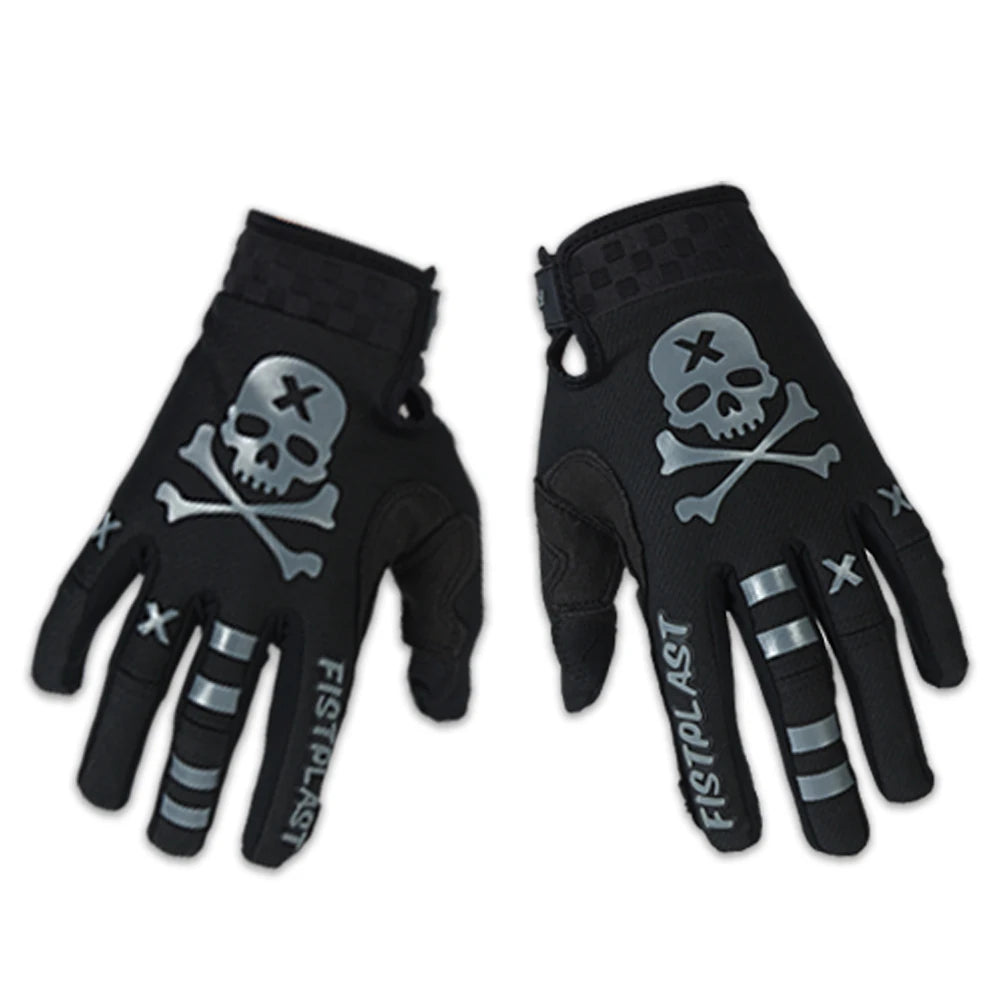Skull & Bones Full Finger Touchscreen Riding Gloves