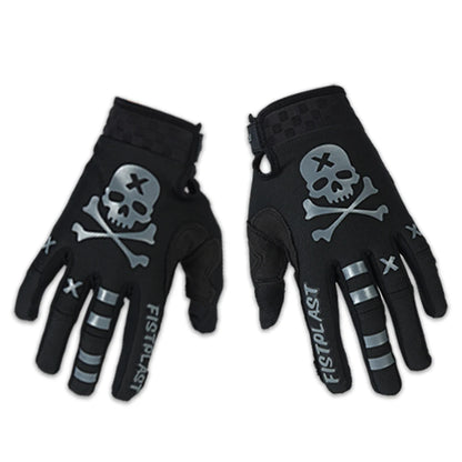 Skull & Bones Full Finger Touchscreen Riding Gloves