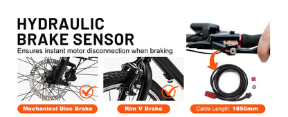 48V 1000W 1500W Rear Hub Motor E-Bike Conversion Kit