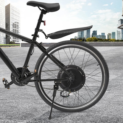 26 Zoll 48V 1000W Elektrofahrrad Umbausatz - Bürstenloser Getriebeloser Motor, Daumengas & 3 LED-Leuchten, Bremsabschaltung & 120KG