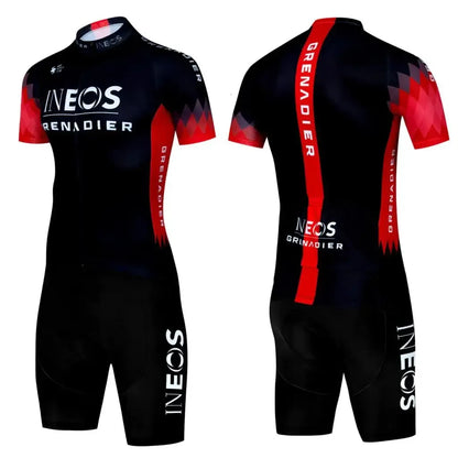 INEOS Men's Cycling Jersey & Padded Shorts Set for Road & MTB Riding
