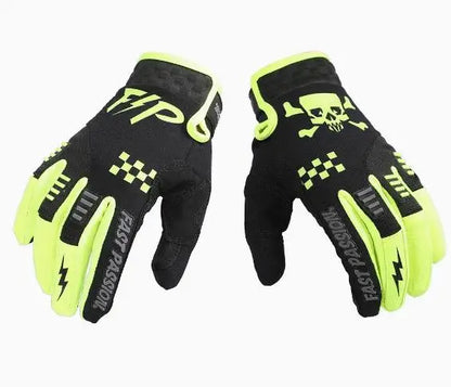 Skull & Bones Full Finger Touchscreen Riding Gloves