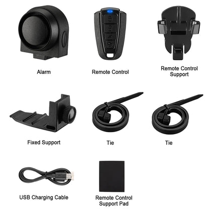 Wireless Bike Alarm – 115dB Waterproof Security Alarm with Remote Control