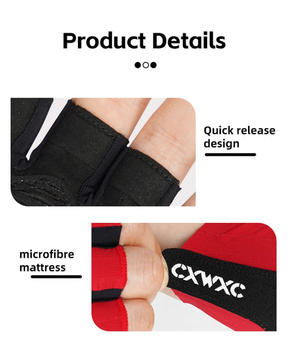 Cycling Half Finger Gloves with Extended Wrist Support