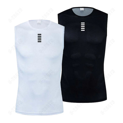 Men's Cycling Base Layer – Reflective Quick-Dry Sleeveless Jersey