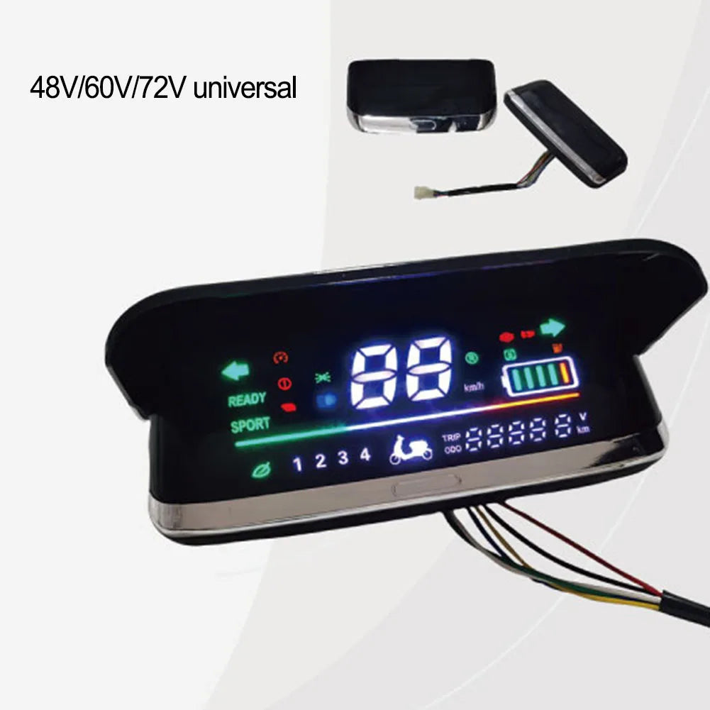 Electric Bike LCD Display Screen 48V–72V with 6-Pin Connector