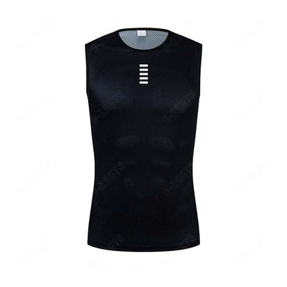 Men's Cycling Base Layer – Reflective Quick-Dry Sleeveless Jersey