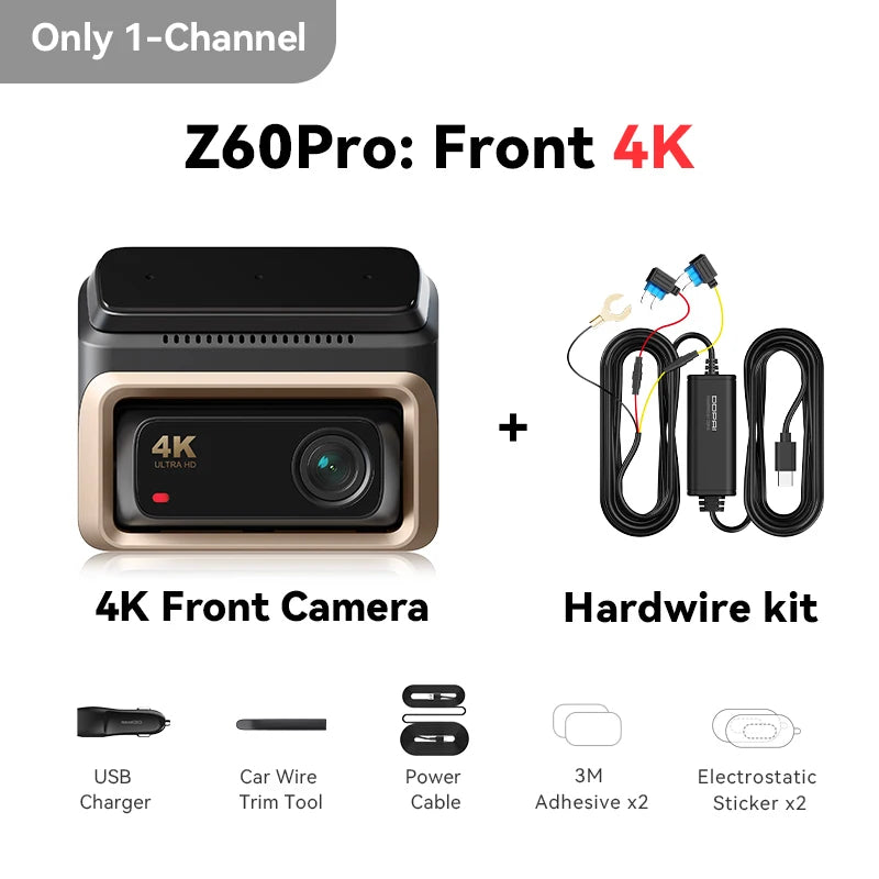 Caméra embarquée DDPAI Z60 Pro 4K avec HDR, GPS et Wi-Fi 5 GHz