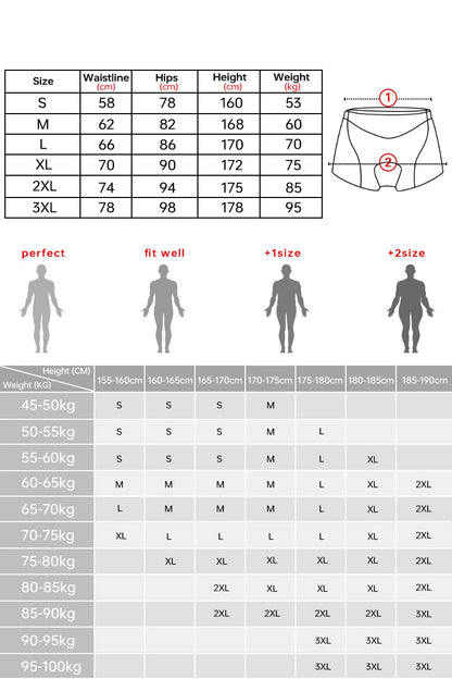 X-TIGER Men's 5D Padded Cycling Shorts