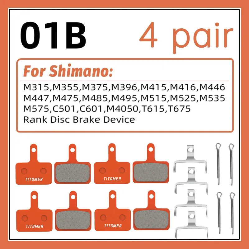Harz-Scheibenbremsbeläge für hydraulische Shimano- und Tektro-Bremsen