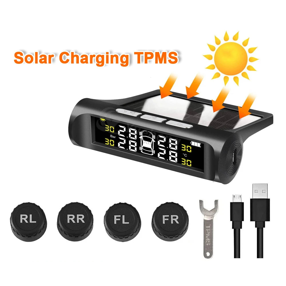 Solar Wireless TPMS Tyre Pressure Monitoring System