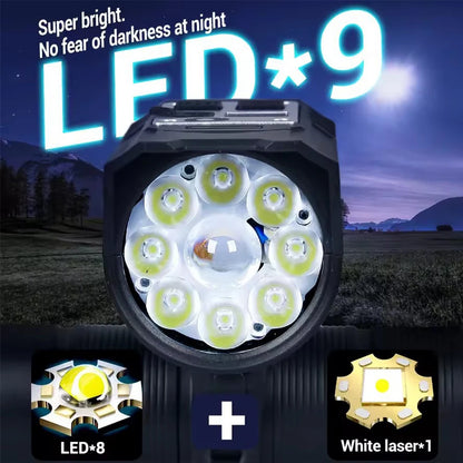 9LED Rechargeable Bike Light with Intelligent Sensor