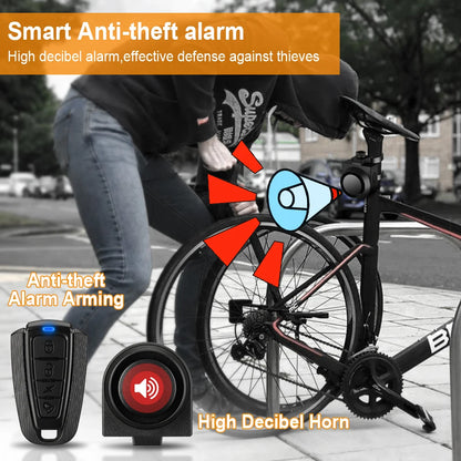 Wireless Bike Alarm – 115dB Waterproof Security Alarm with Remote Control