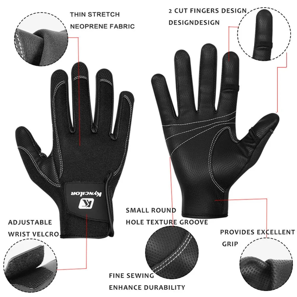Winter-Halbfinger-Fleece-Fahrradhandschuhe