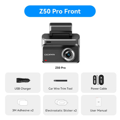 DDPAI Z50 Pro 4K Dash Cam with GPS, ADAS & 3-Inch IPS Screen