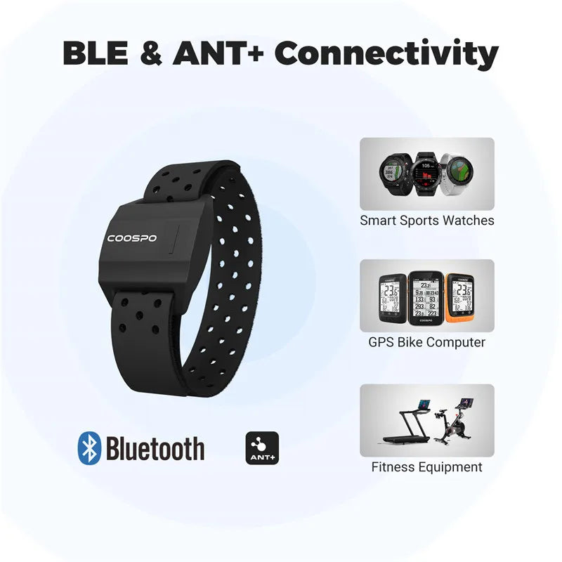 COOSPO HW706 Heart Rate Monitor Armband with Bluetooth & ANT
