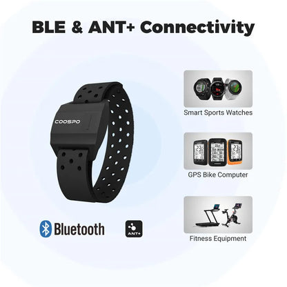 COOSPO HW706 Heart Rate Monitor Armband with Bluetooth & ANT