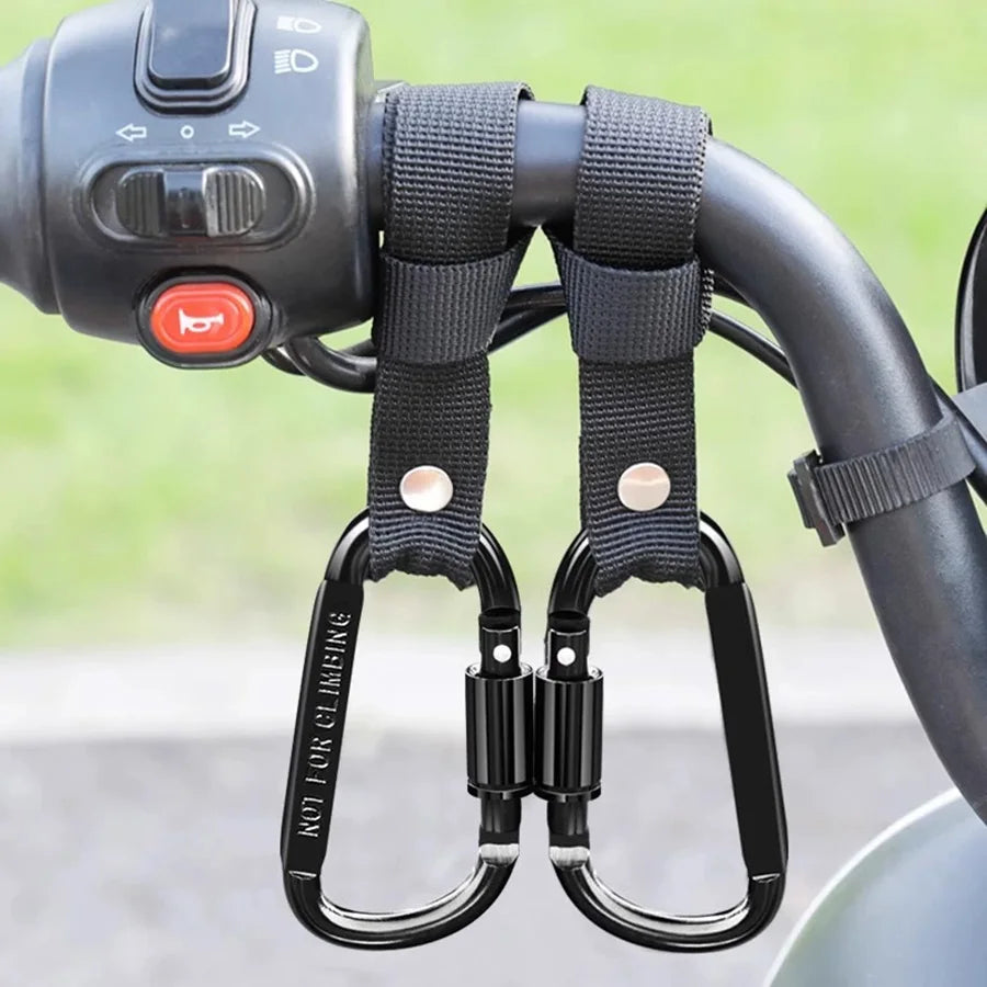 2-Pack Universal Electric Bike & Scooter Front Storage Hooks for Bags & Helmets