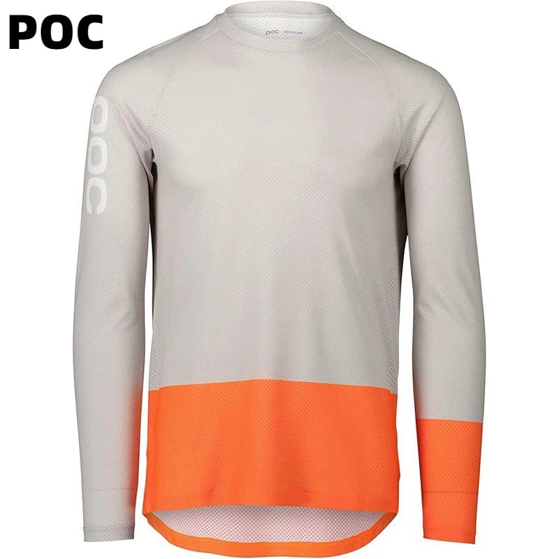 POC Long Sleeve MTB Jersey Quick-Dry Off-Road Cycling Shirt