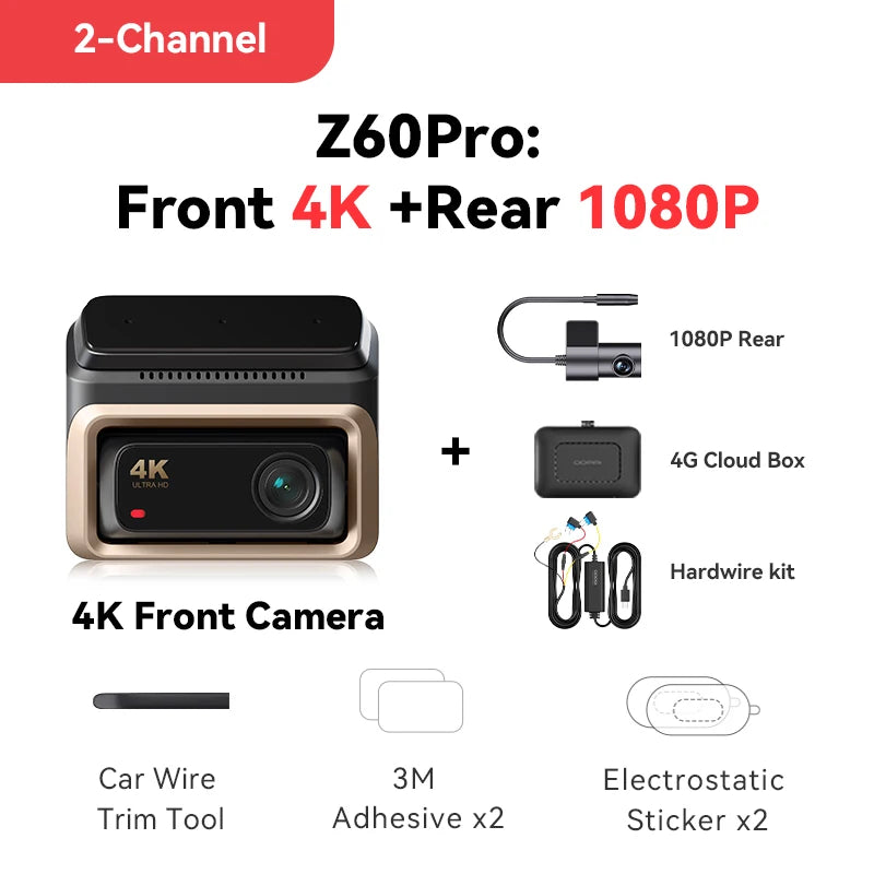 Caméra embarquée DDPAI Z60 Pro 4K avec HDR, GPS et Wi-Fi 5 GHz