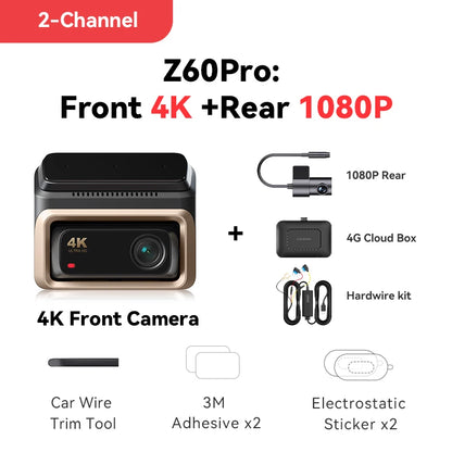 Caméra embarquée DDPAI Z60 Pro 4K avec HDR, GPS et Wi-Fi 5 GHz