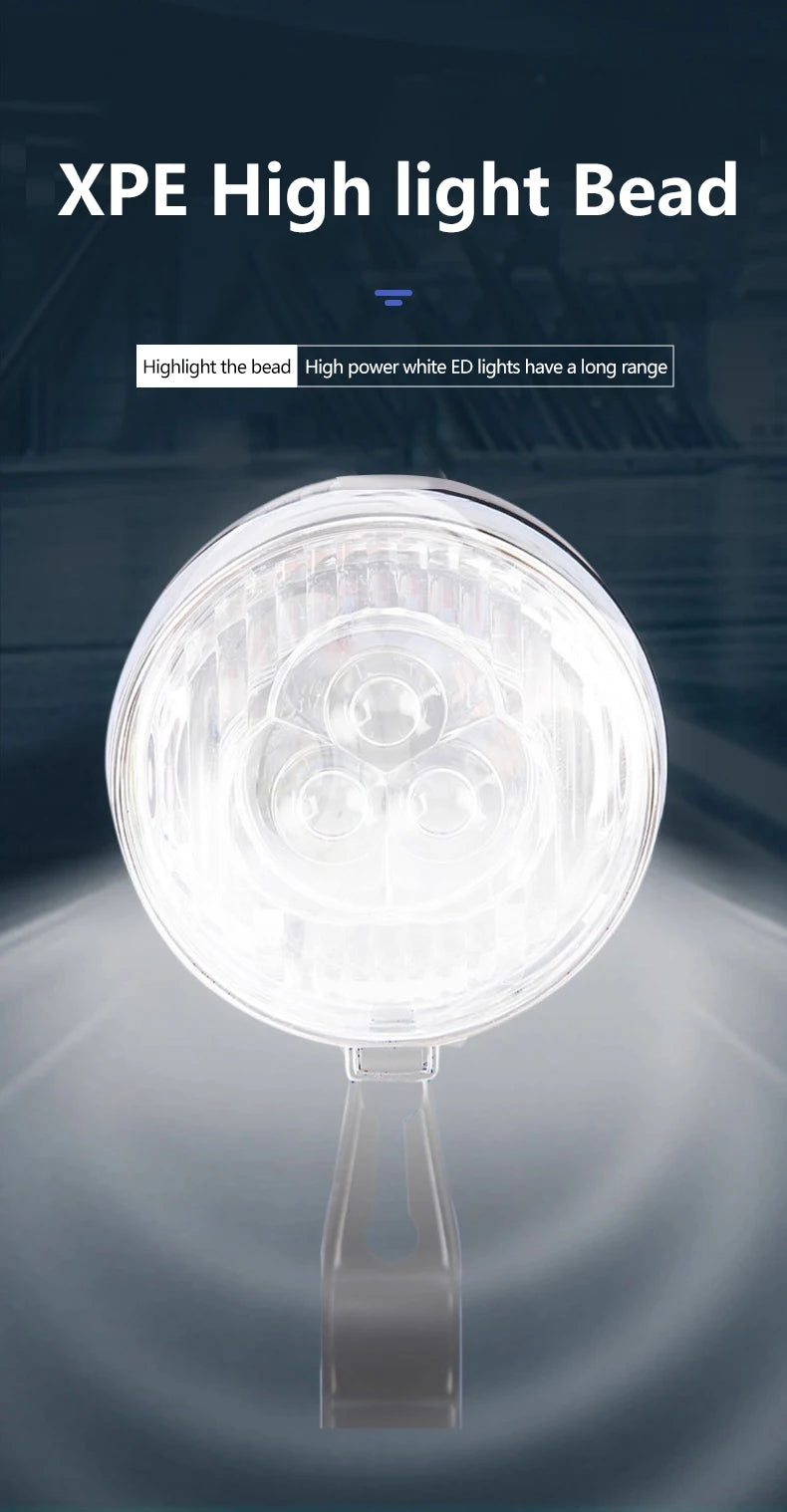 Klassischer 3-LED-Fahrradscheinwerfer