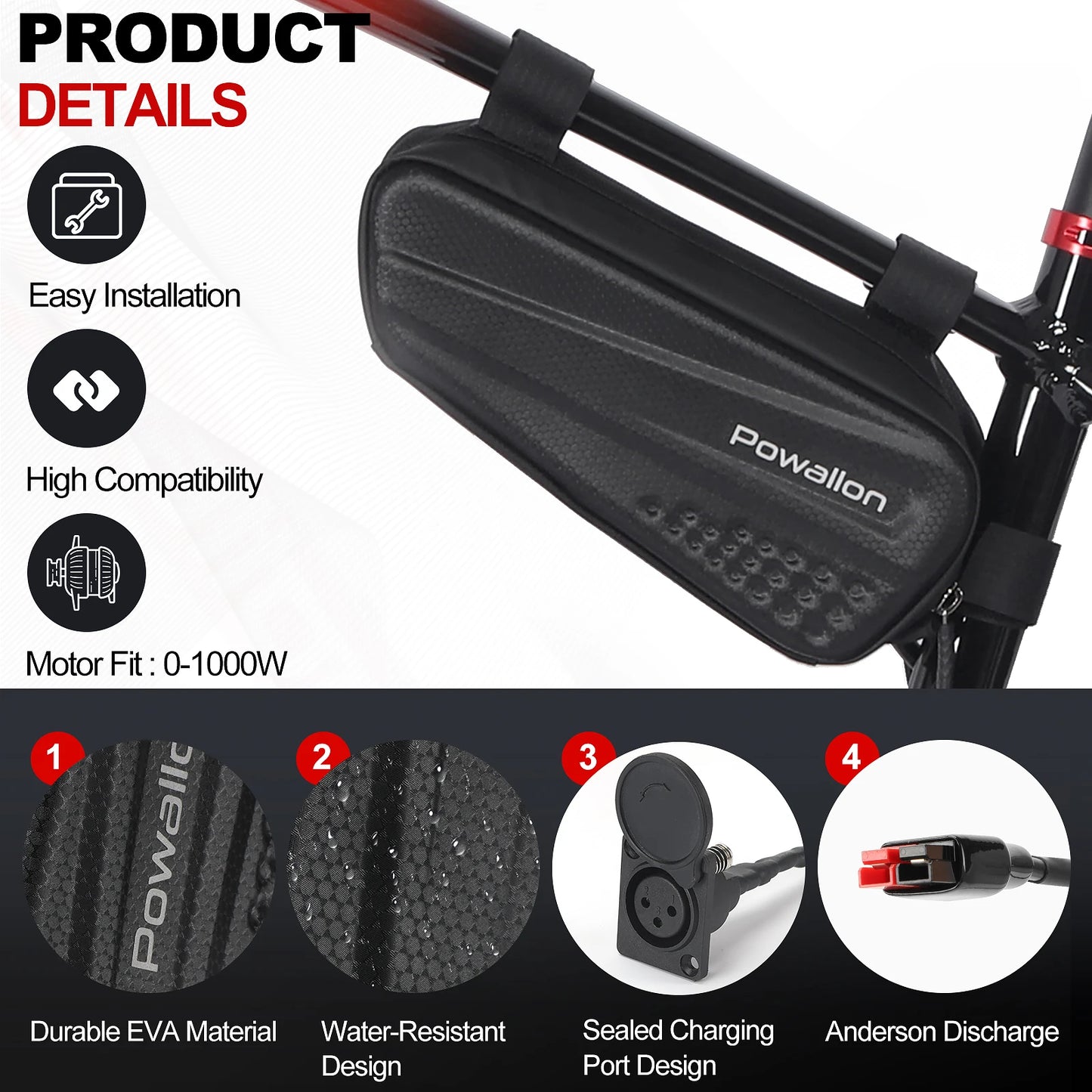 Dreieckiger 36V 48V E-Bike Akku - 10Ah 13Ah 20Ah