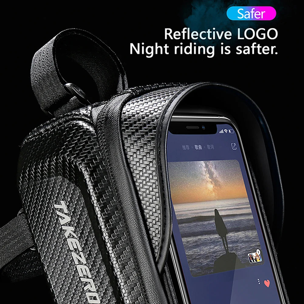 1L Bicycle Top Tube Phone Holder Frame Bag