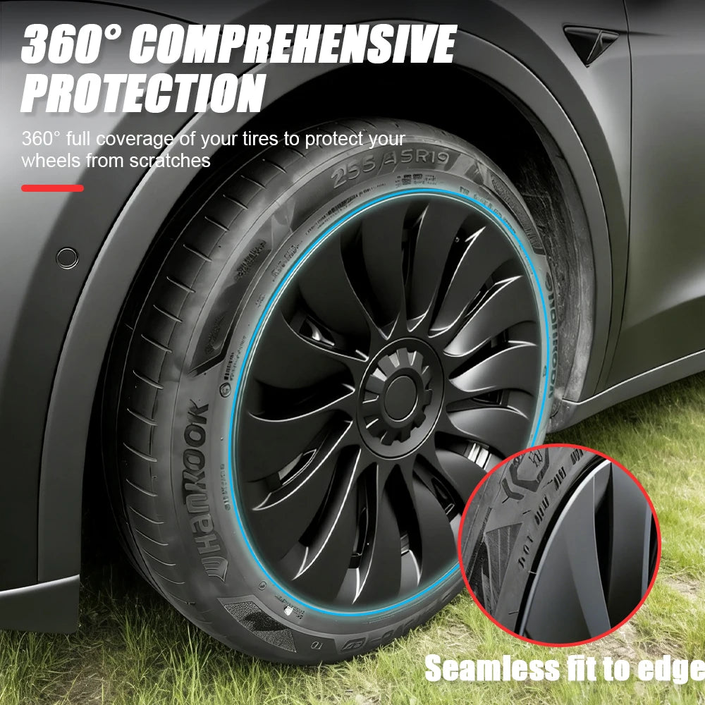 Tesla Model Y 19-Inch Performance Hub Caps 4-Piece Set