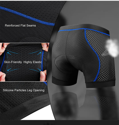 X-TIGER Men's 5D Padded Cycling Shorts