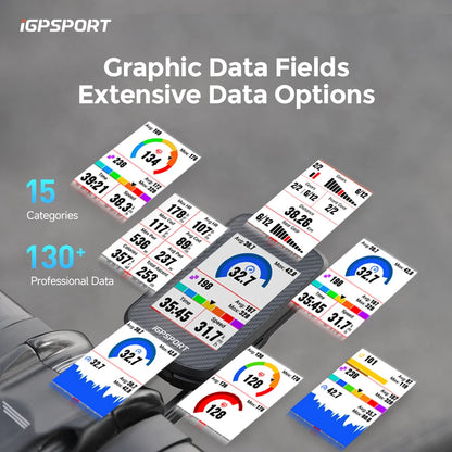 iGPSPORT BSC300T Touchscreen-Fahrradcomputer Globale farbige Karte Drahtloser Radcomputer E-Bike-Unterstützung