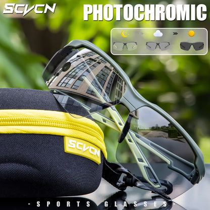 SCVCN Photochromic Cycling Sunglasses UV400 Sports Glasses