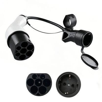 SUSUTOO Type 2 to Schuko Socket Power Adapter 16A