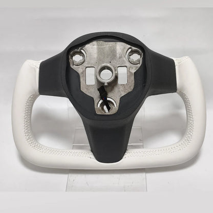 Nappa Leather Racing Yoke Steering Wheel for Tesla Model 3 / Model Y