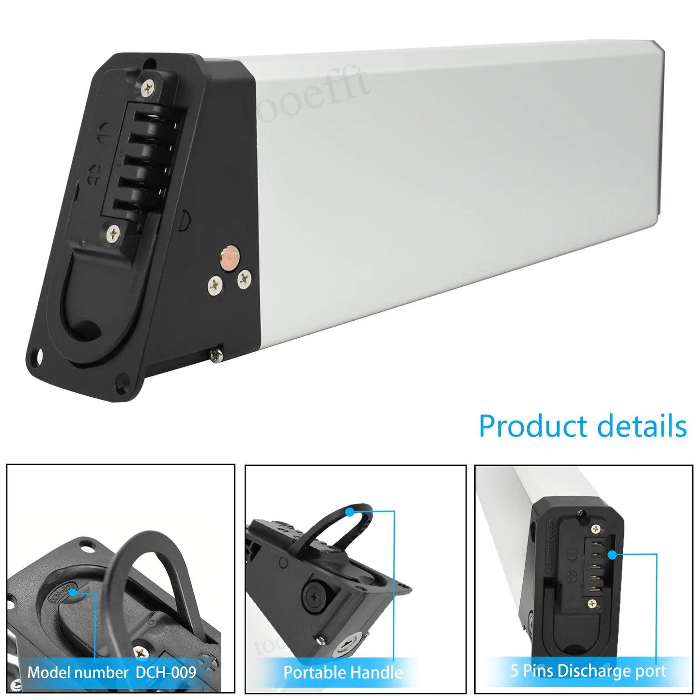 Tooefft 48V/52V E-Bike Akku - 13Ah/16Ah/17Ah/17.5Ah