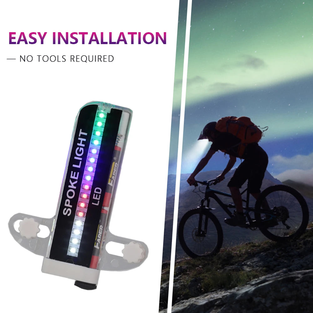 32 LED Bicycle Wheel Spoke Light – Colourful Waterproof Safety Flash Light