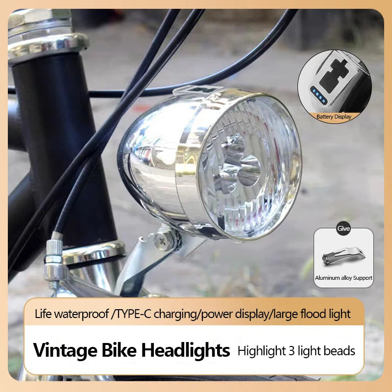 Klassischer 3-LED-Fahrradscheinwerfer