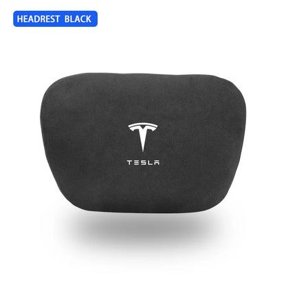 Tesla Suede Headrest & Lumbar Support Pillow