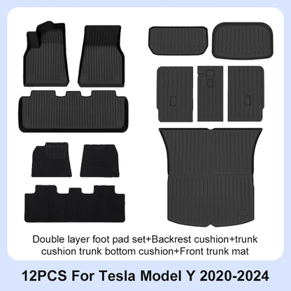 Tesla Model Y 2020-2024 TPE-Fußmatten und rutschfeste Innenauskleidungen