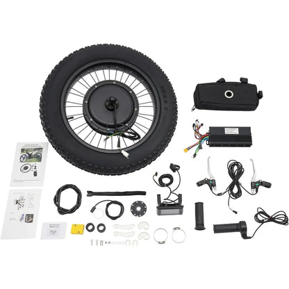 48V 1500W Snow E-Bike Rear Wheel Conversion Kit – Wide Tyre Hub Motor + LCD Display