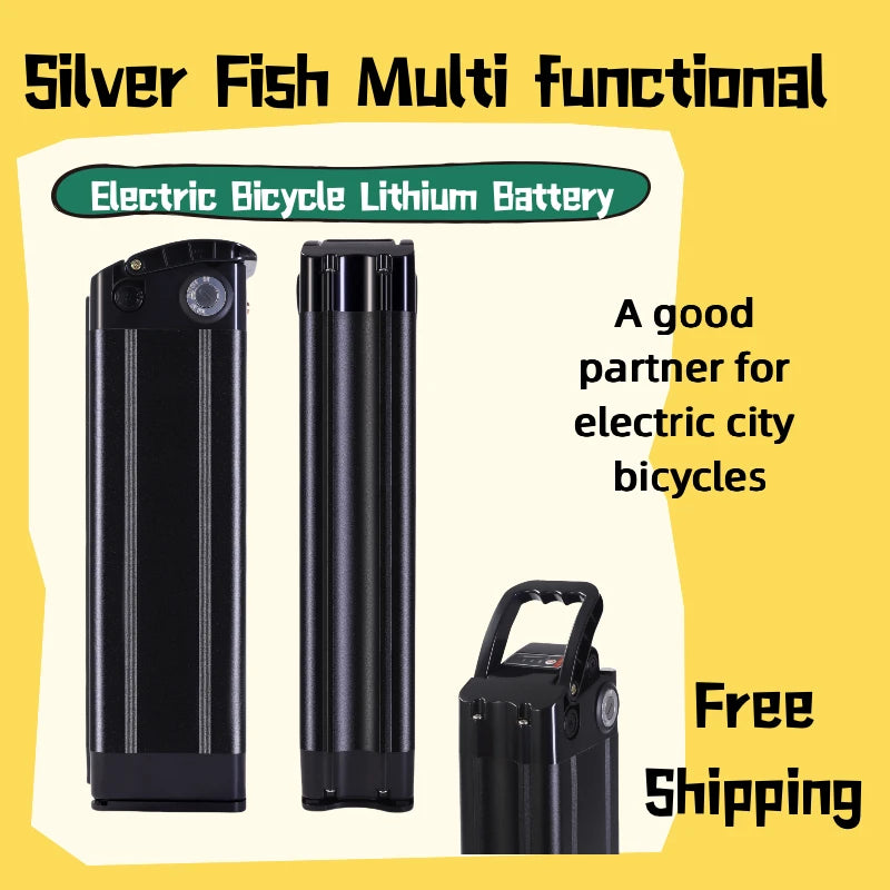 48V 17.5Ah Silver Fish E-Bike Battery