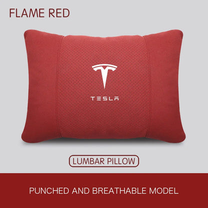 Tesla Suede Headrest & Lumbar Support Pillow