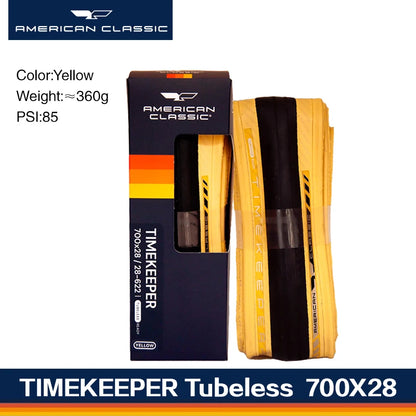 American Classic Timekeeper Road Bike Tyre 700C Folding Clincher & Tubeless Ready