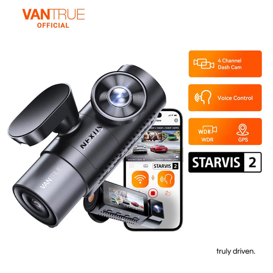 Vantrue N5 4-Channel 360° Dash Cam with WiFi, GPS & IR Night Vision