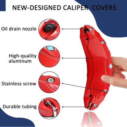 Tesla Model Y 2020-2024 Aluminium Brake Caliper Covers 4-Piece Set