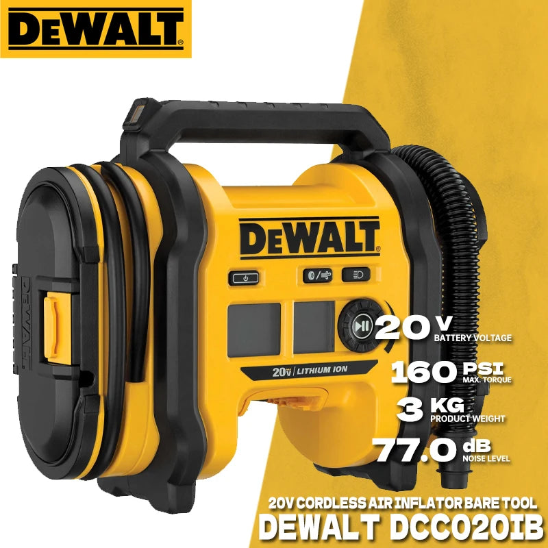 DEWALT 20V MAX 160 PSI Cordless & Corded Air Inflator DCC020IB